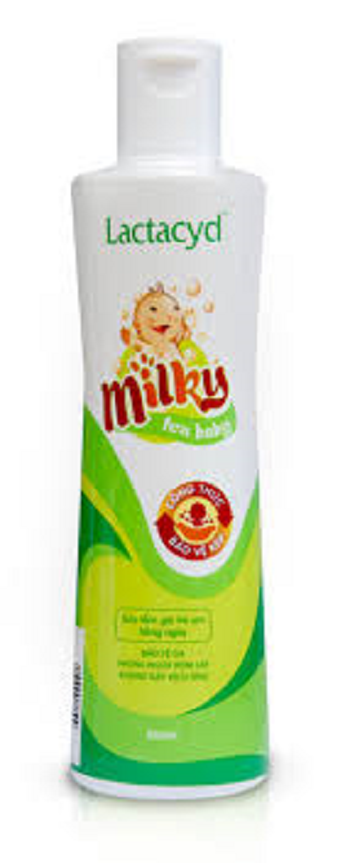 [TẮM GỘI] Sữa tắm gội Lactacyd Milky 250ml cho Bé