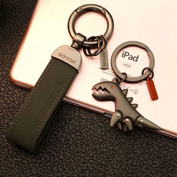 Móc khoá da INOX khủng long khoá smartkey