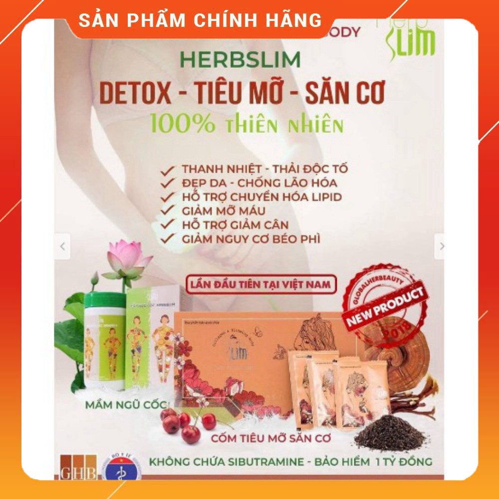Cốm săn cơ tiêu mỡ Herbslim -True Natural Chính hãng