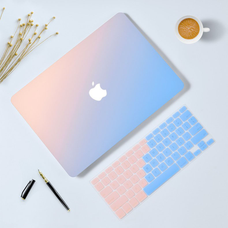 Combo Case ,Ốp + Phủ phím Macbook Màu Ombre ( Tặng Nút Chống Bụi )
