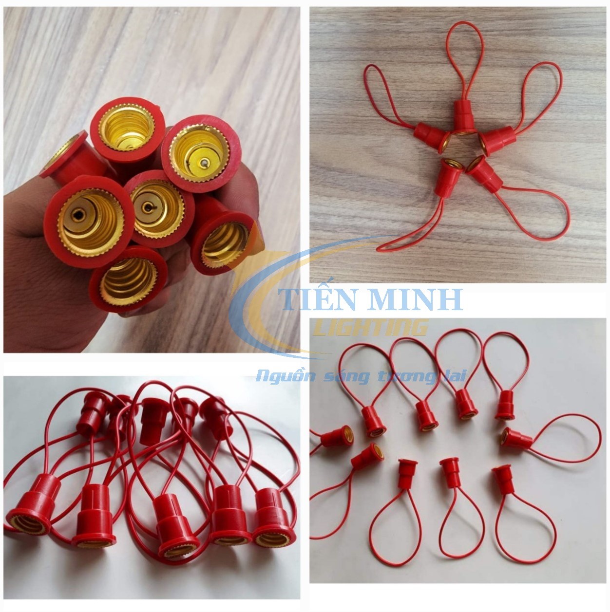 Combo 5 đui đèn bóng trái ớt E12 thông dụng, loại mềm & cứng, chất liệu nhựa ABS cao cấp
