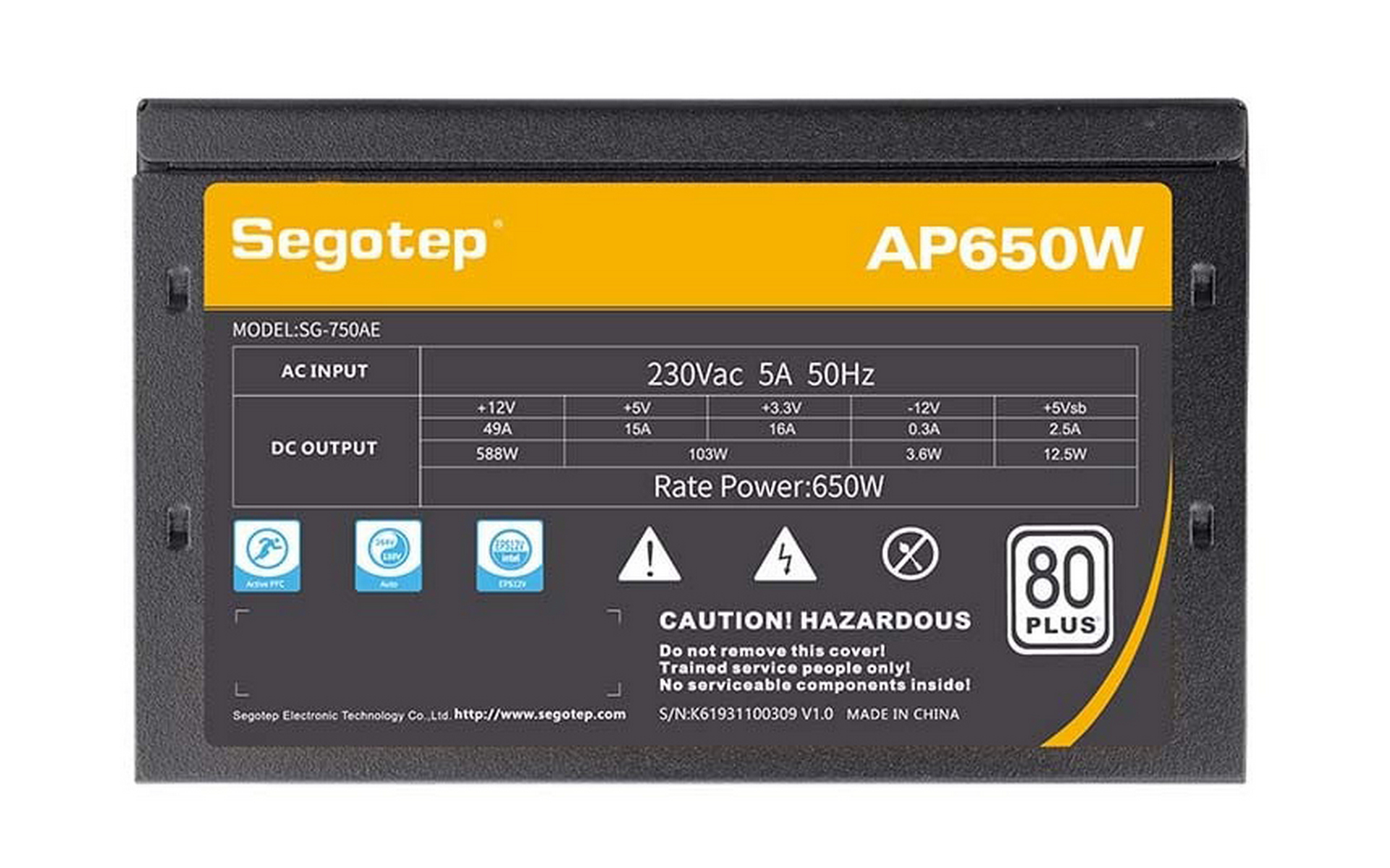 Nguồn SEGOTEP SG-750AE (AP650W)