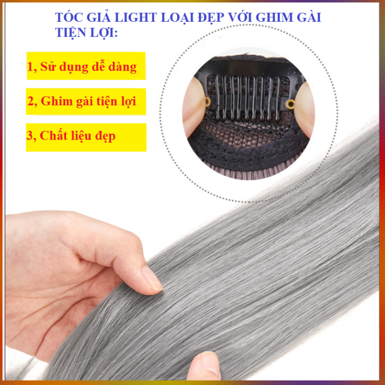 Tóc Giả Maycreate Tóc Giả Kẹp Highlight Nhiều Mầu Phong Cách Hàn Quốc