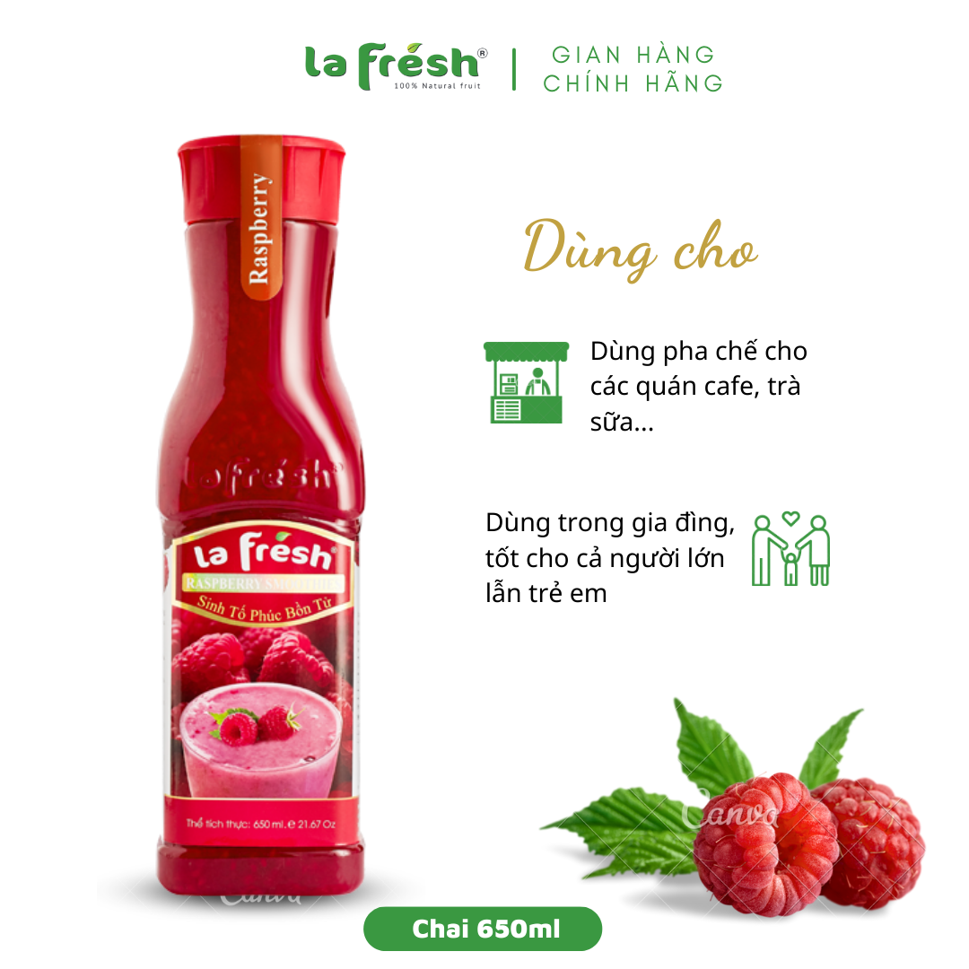Sinh Tố Phúc Bồn Tử Lafresh Đà Lạt Chai 650ML
