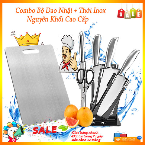 BÁO GIÁ Bộ Dao Làm Bếp Elmich | Shopee Lazada Sendo Tiki mới nhất 20 Dao thái thịt, Bộ dao nhật 6 món inox nguyên khối cao cấp chính hãng- thớt inox 304 kháng khuẩn an toàn cho gia đình, bộ dao nhật, bộ dao làm bếp, bộ dao nhật 6 món, Thớt đa năng- Hàng sản xuất tại việt nam- Thớt inox.