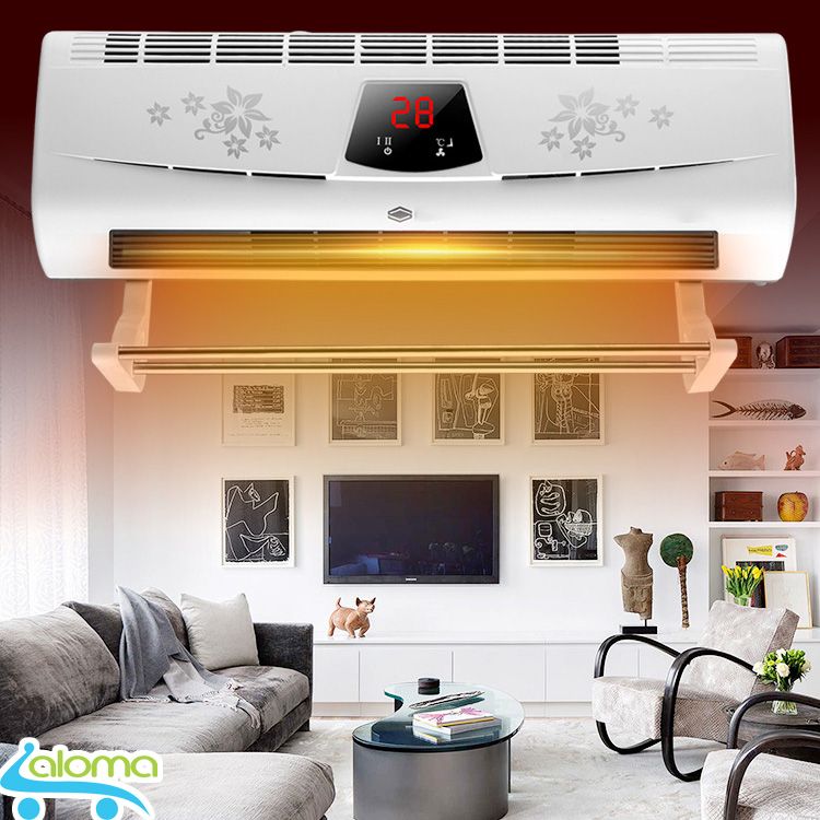 Máy sưởi nhà tắm phòng ngủ Dilipu BPT-4502 để bàn hoặc treo tường làm ấm tự nhiên điều khiển từ xa có hiện thị nhiệt độ