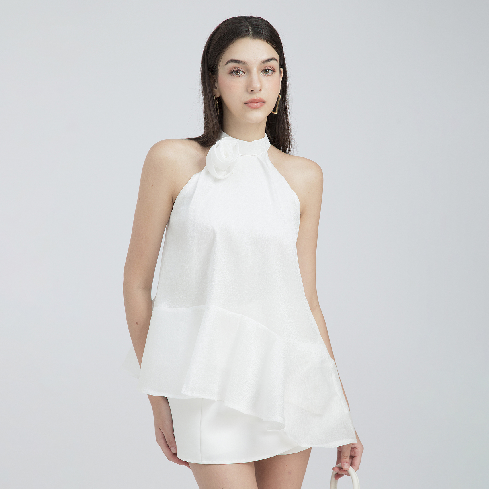 Áo Cổ Yếm Đính Nơ - EDINI - A1541