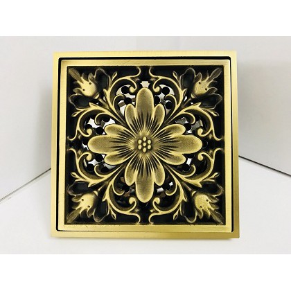 Thoát sàn chống mùi hôi đồng cổ GTS-FLOWER (100x100 mm)