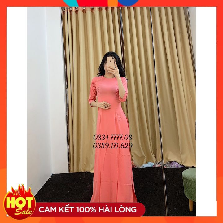 Aó  dài trơn lụa nhật nhiều màu (ảnh thật tự chụp ), giá rẻ tại xưởng không qua trung gian chỉ 139k/ áo