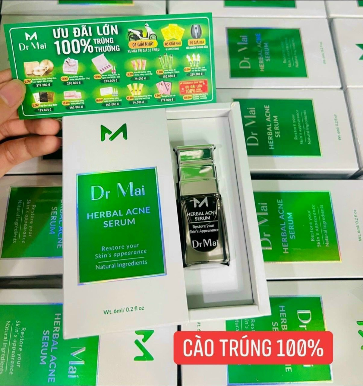 Serum Dr Mai nguyên chất Herbal Acne 6ml ( mẫu mới )