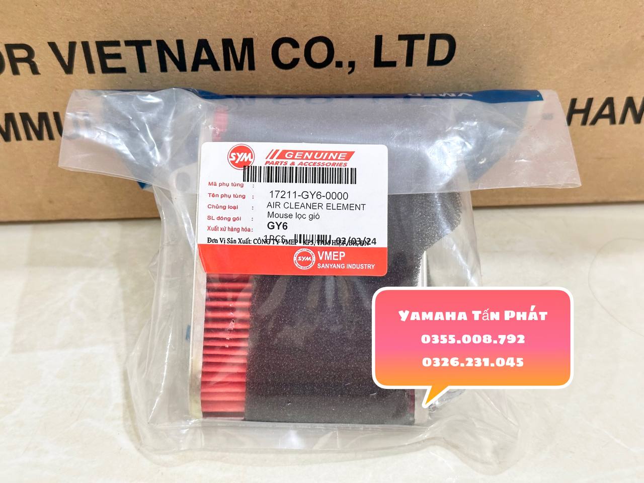 Lọc Gió Attila - Elizabeth Đời Xăng Cơ Chính Hãng SYM