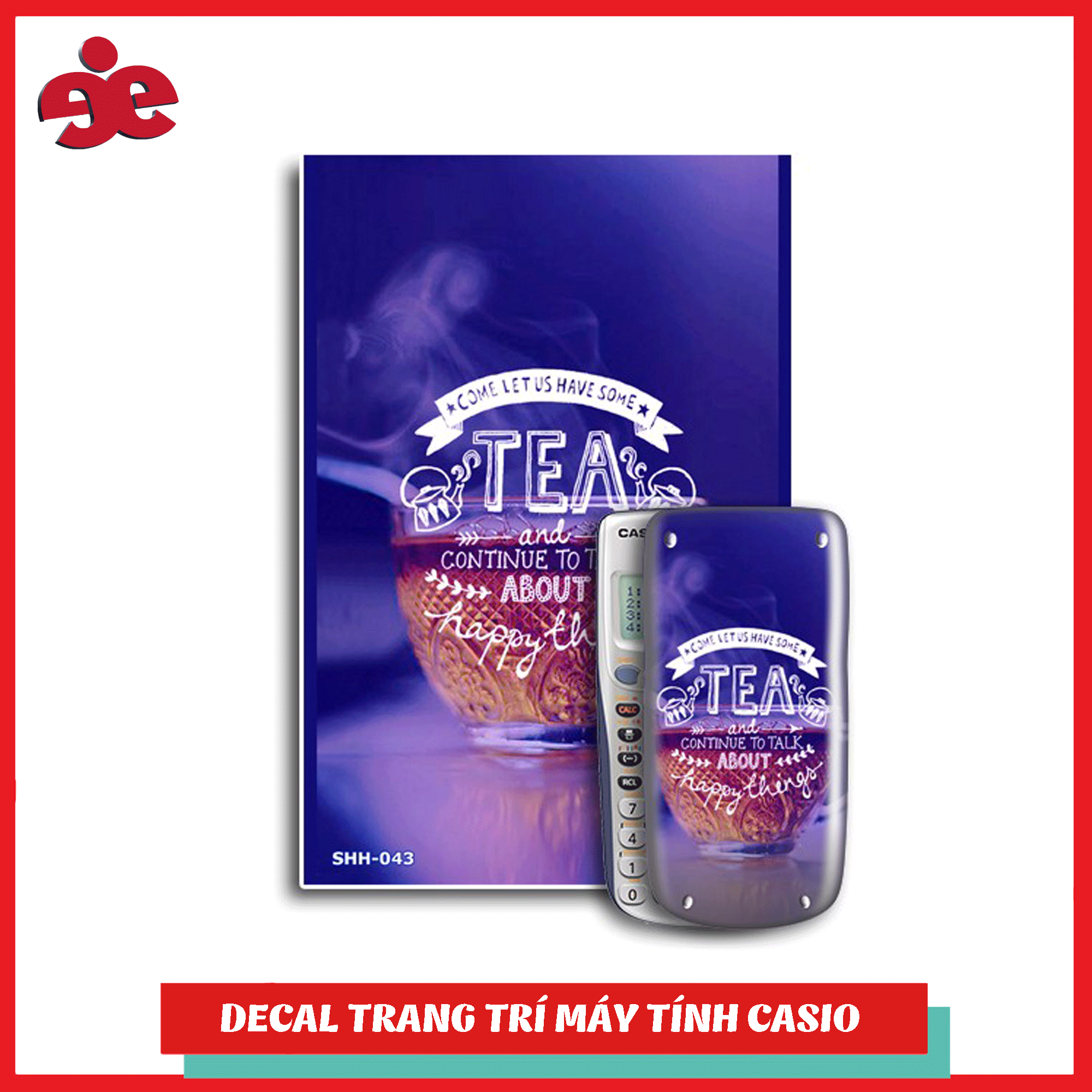 Bộ 2 decal trang trí máy tính cầm tay Slogan 043