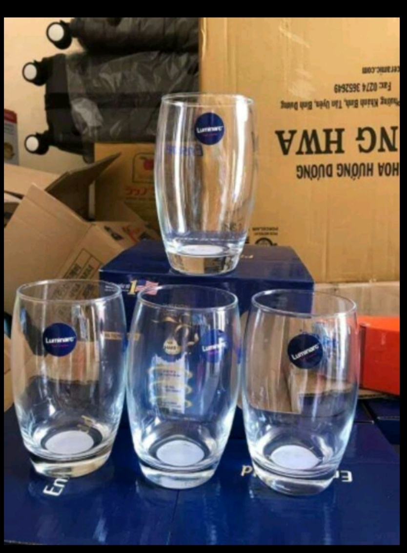Combo 10 ly luminarc thủy tinh 350ml / ly thủy tinh ống 400ml