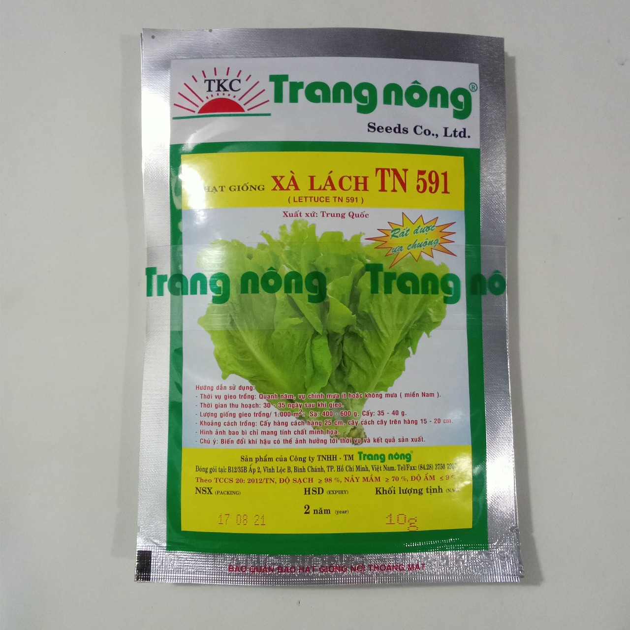 HẠT GIỐNG XÀ LÁCH TRANG NÔNG  - TN591