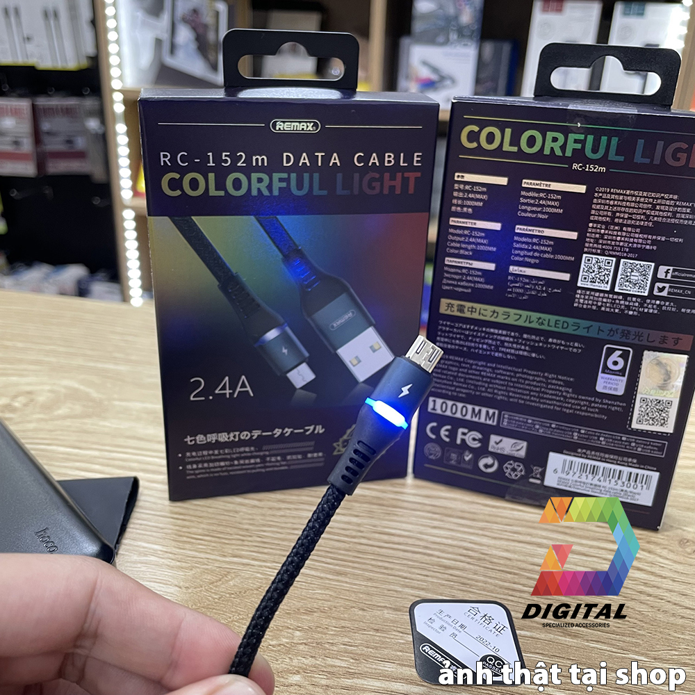 Cáp Sạc Nhanh Remax RC-152m Cổng Micro USB Chính Hãng