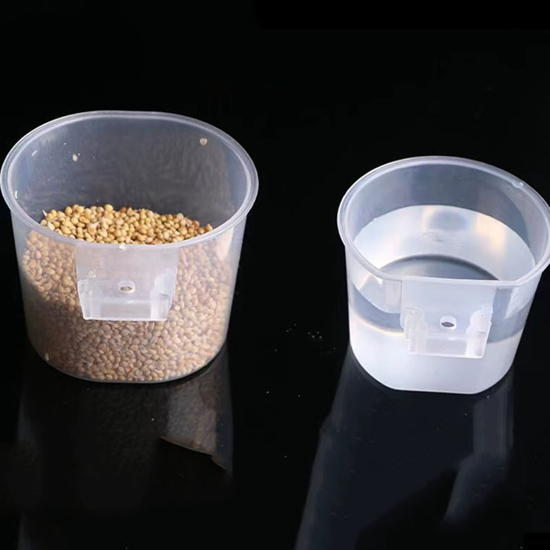 GIÁ RẺ Bộ 5 máng ăn uống cho chim vẹt, cóng nhựa đựng thức ăn, nước uống cho chim cảnh