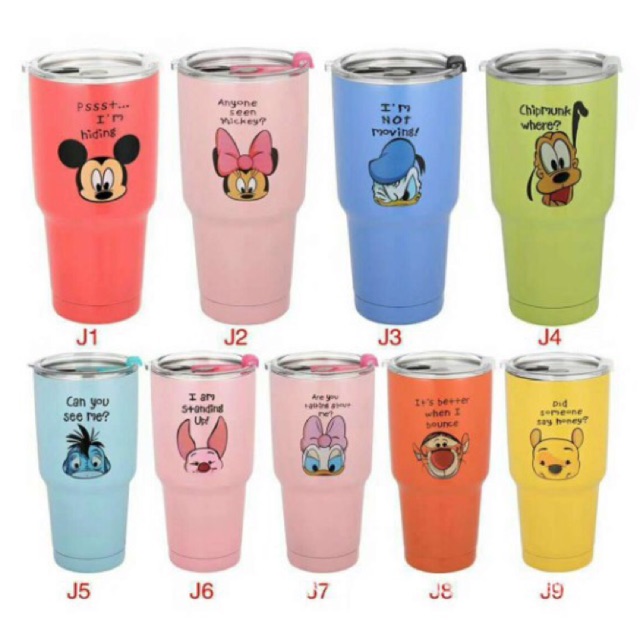 LY GIỮ NHIỆT HÌNH MÈO KITTY, DOREMON, GẤU CHÓ ... 900ML INOX 304 KHÔNG GỈ KÈM TÚI TREO CAO CẤP + BỘ ỐNG HÚT CỌ RỬA NẮP CHỐNG TRÀN