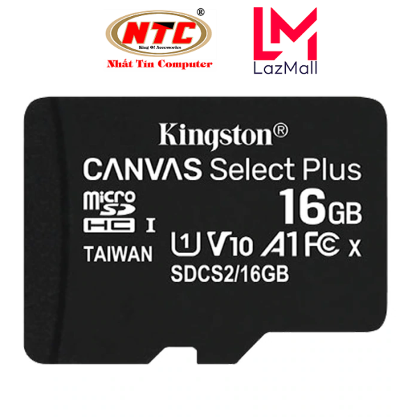 Thẻ nhớ microSDHC Kingston Canvas Select Plus 16GB U1 V10 A1 100MB/s (Đen) - Không Adapter
