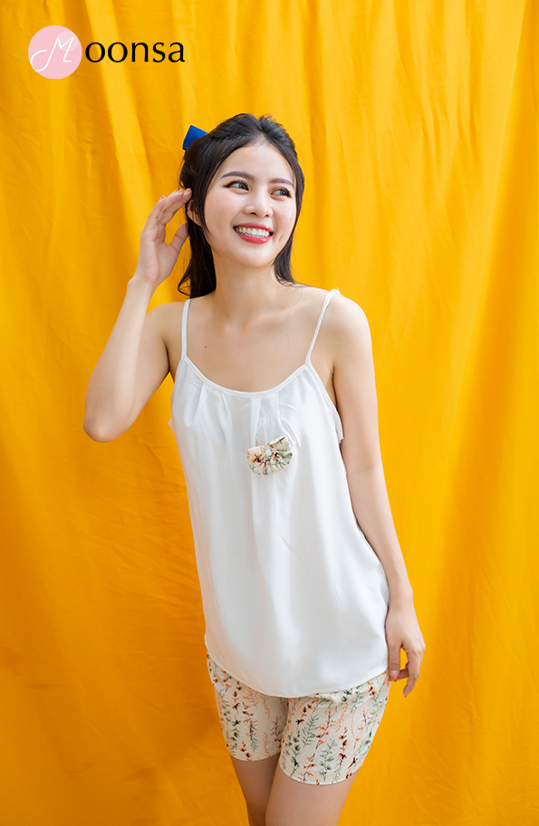 Bộ đồ ngủ vải tole Mộc Lan Đỏ  [Moonsa]