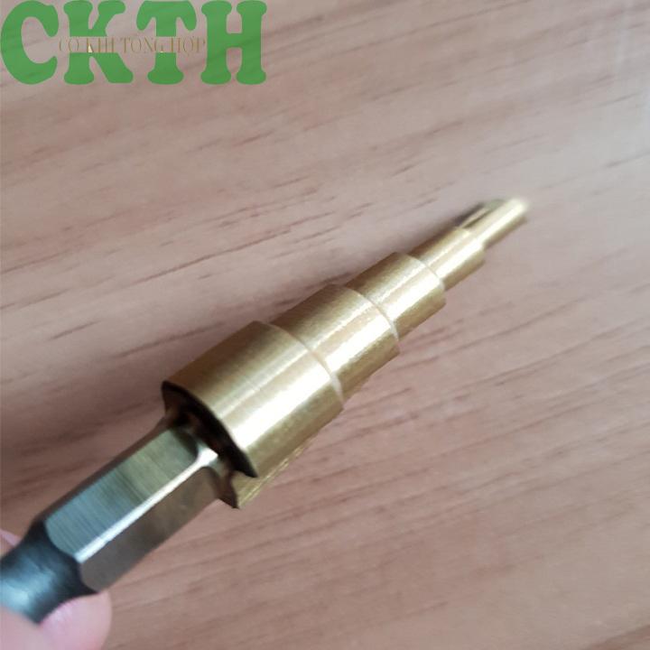 Mũi khoan tháp 4-12mm chuôi lục giác