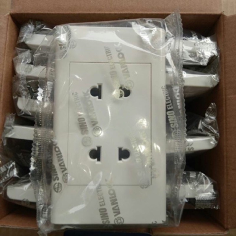 Ổ cắm 2 chấu sino - 16a dòng s18