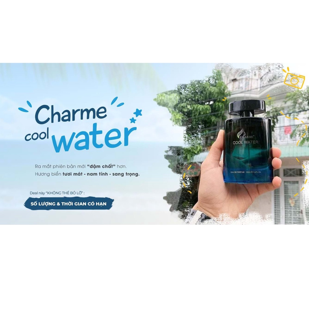 Nước hoa Nam Charme Cool Water 10ml