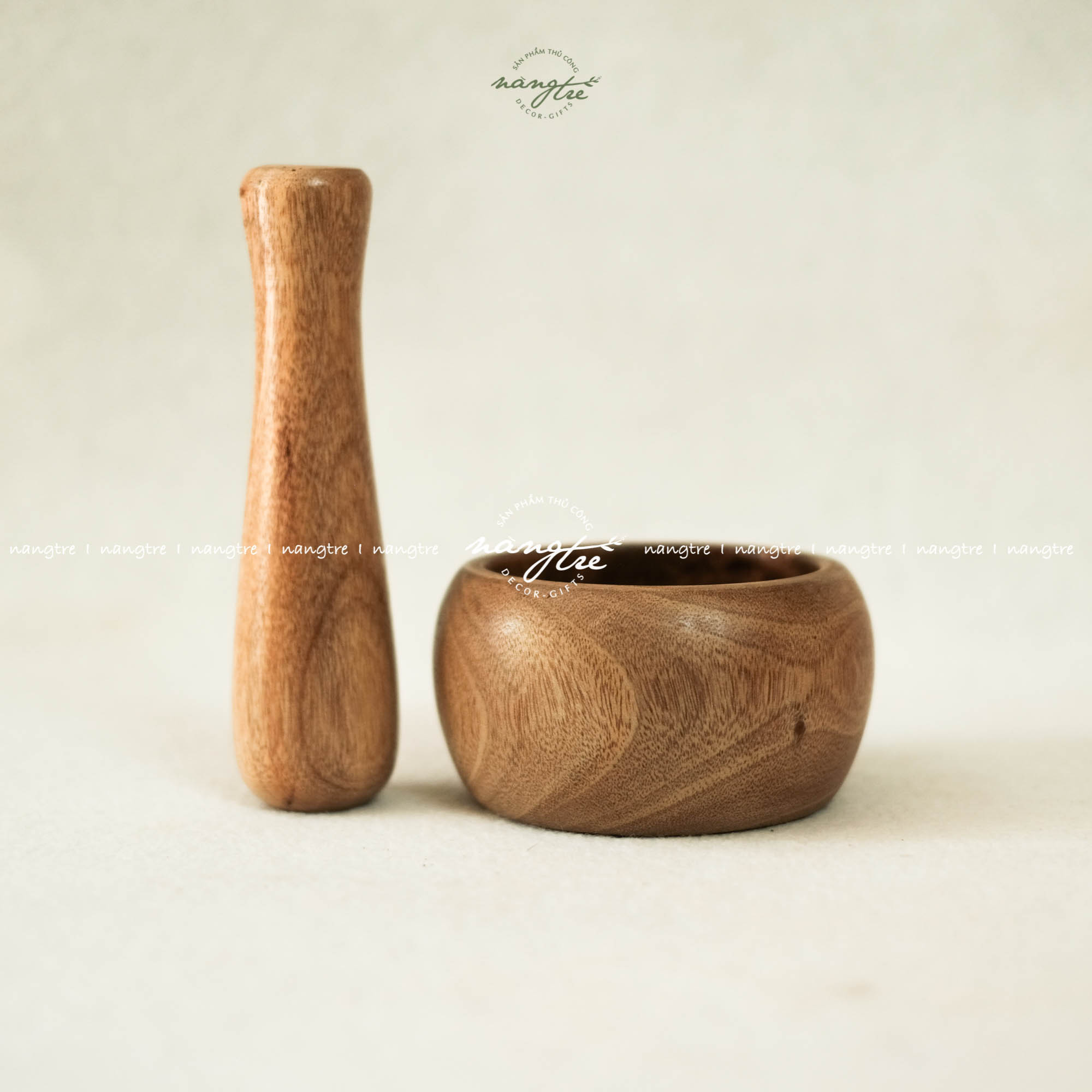 Bộ cối chày gỗ kiểu nhật