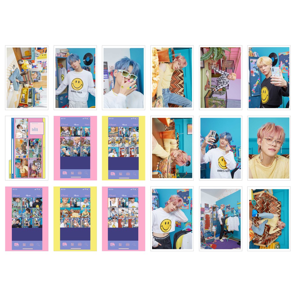 [Ép Lụa] Lomo Card 54 Ảnh TXT - Blue Hour