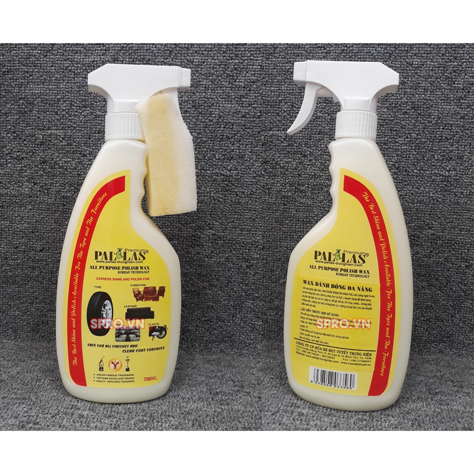 Dung dịch đánh bóng đa năng Pallas - Dung dịch 700ml(chai trắng)