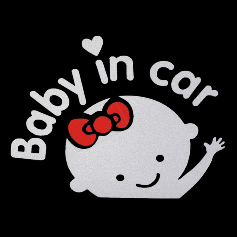 TEM TRANG TRÍ DECAL BABY IN CAR-GIRL (Trắng Đỏ)
