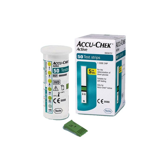 [HCM]Que Thử Đường Huyết Accu-Chek Active 50 Cái