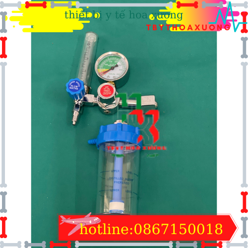 đồng hồ oxy gắn bình kimura có Van điều áp