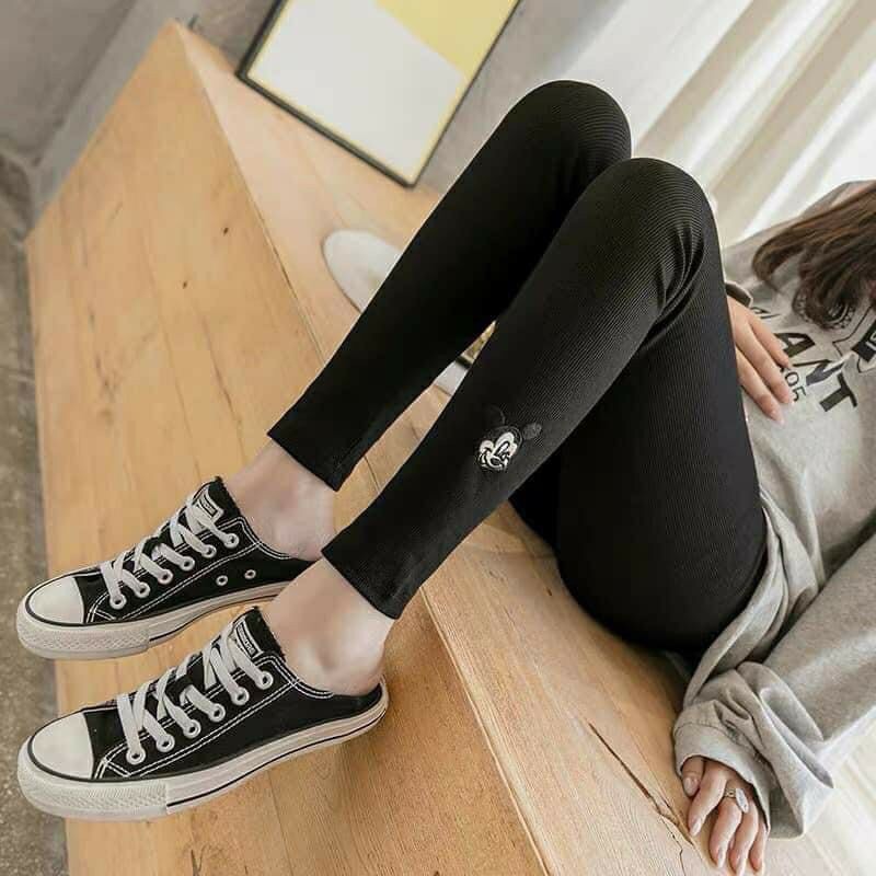 [FreeshipMAX] QUẦN LEGGING LEN TĂM MICKY (SIÊU CO DÃN)