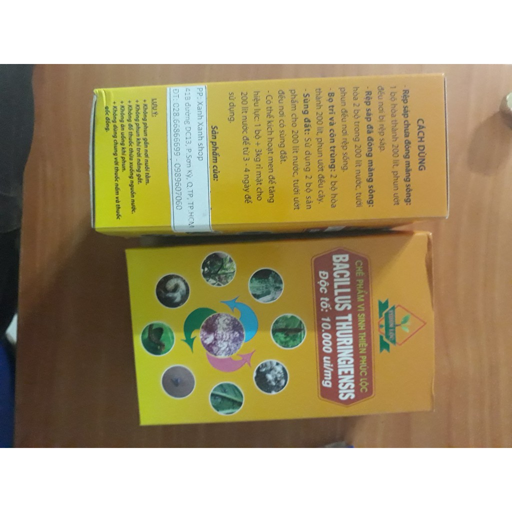 [HCM]Vi sinh trừ côn trùng BT -  Thiên Phúc Lộc bộ 5 gói