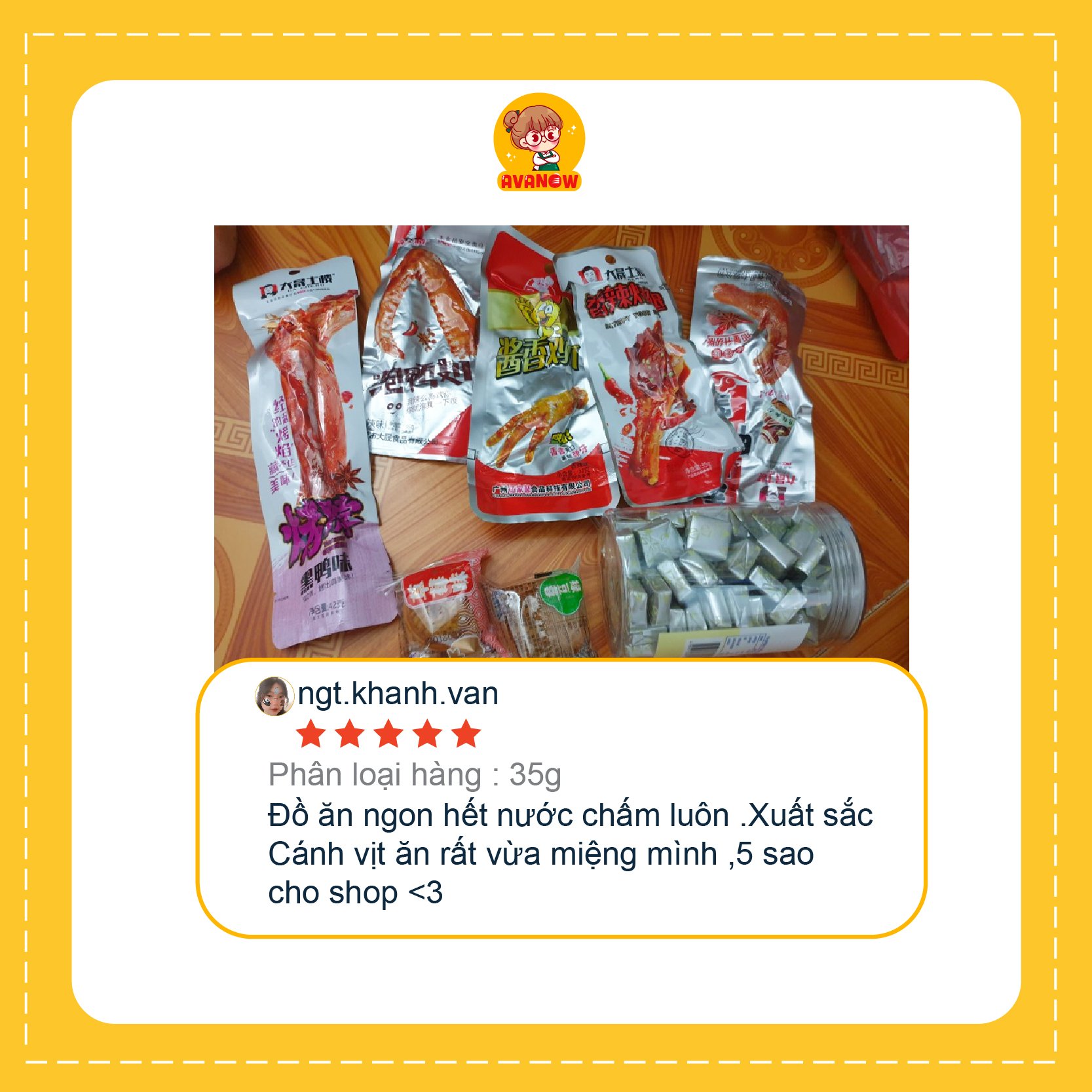 Cánh vịt cay Dacheng 🍣 Avanow 🍣 gói 35g