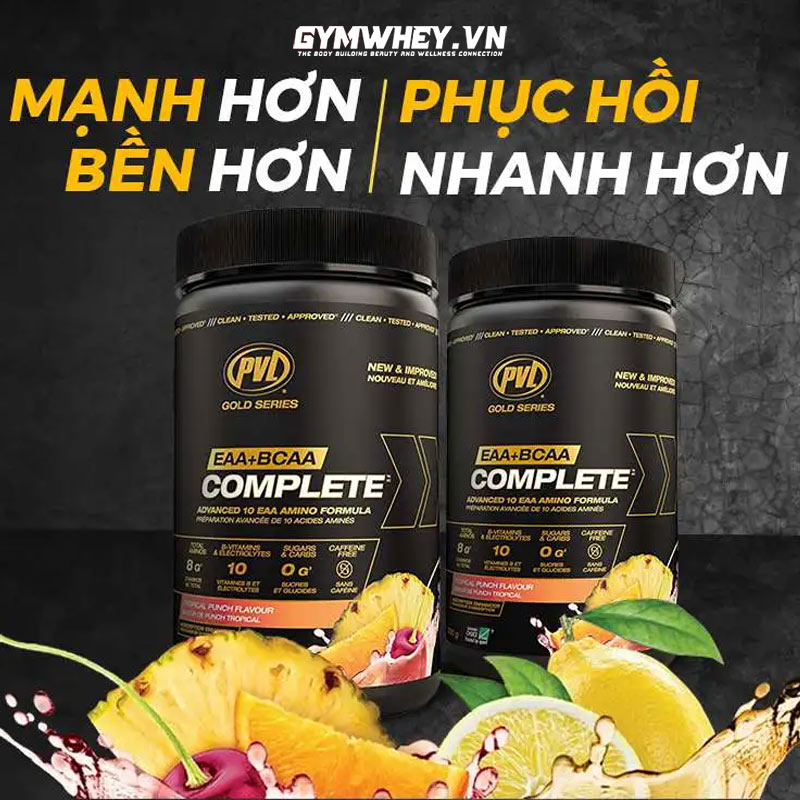 PVL EAA + BCAA (90 lần dùng) | EAA Amino Acid Hỗ Trợ Phục Hồi Cơ Bắp