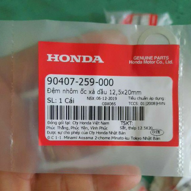 Long đền - đệm nhôm ốc nhớt Honda