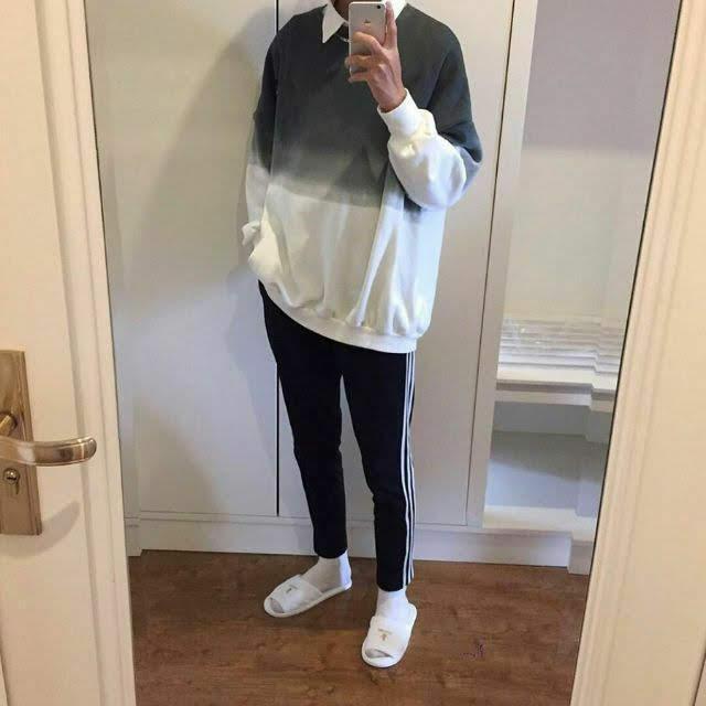 Áo sweater loang màu Unisex