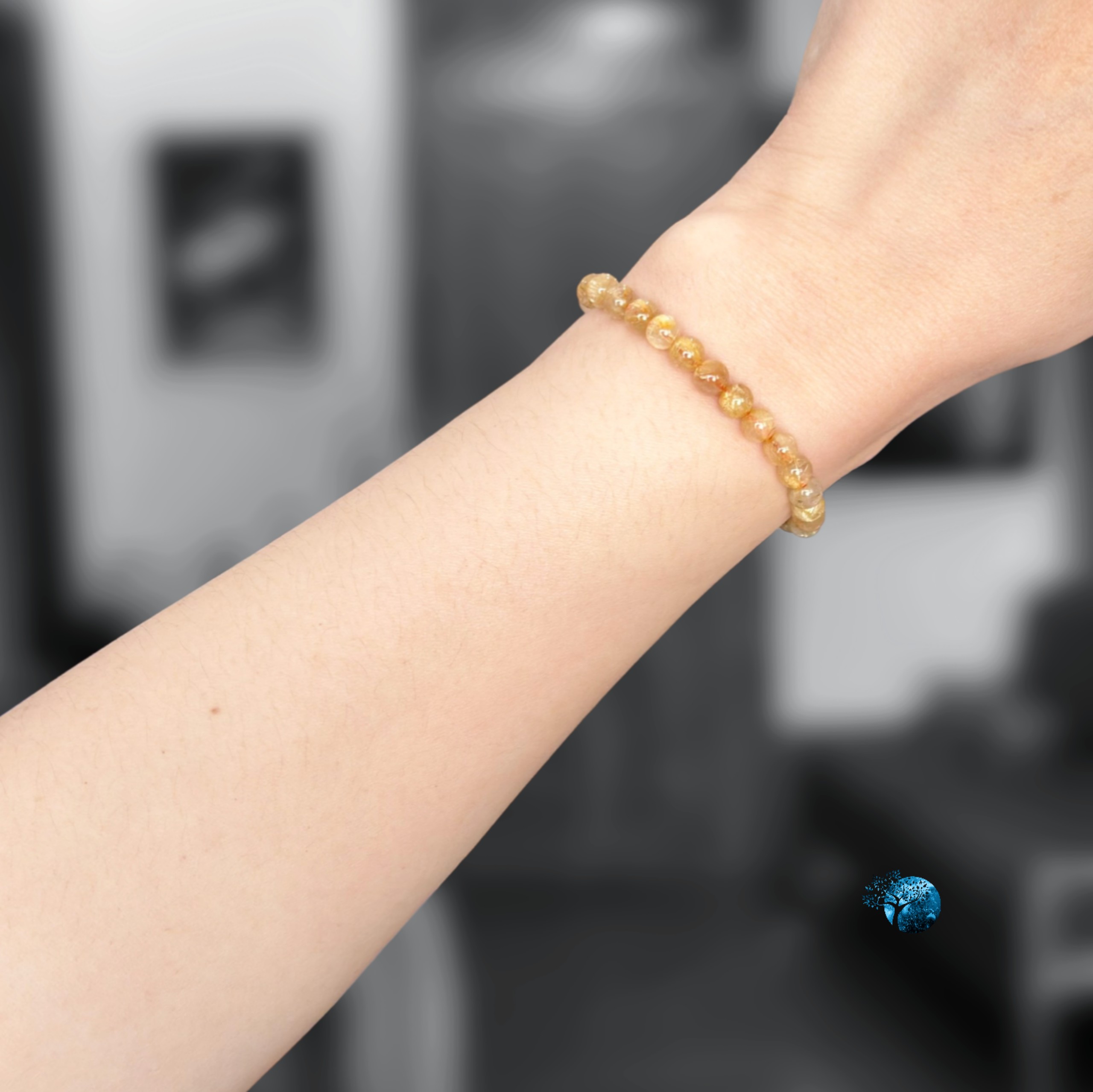 Vòng tay đá thạch anh tóc vàng 4.5mm