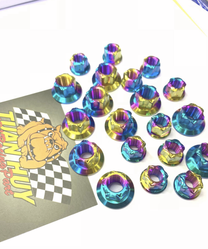 ( Tán Hở Titan ) Tán 5 6 8 10 12 14 ly Titan Gr5 bắt chỗ nào cùng vị trí  có cùng kích thước