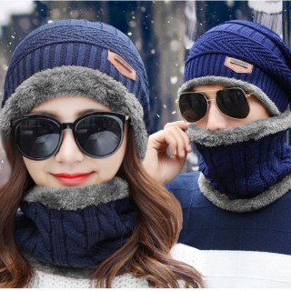 SÉT NÓN LEN Combo MŨ LEN + KHẨU TRANG VÀ khăn QUÀNG CỔ lót lông cao cấp cho Nam Nữ Hàn Quốc mùa đông thumbnail