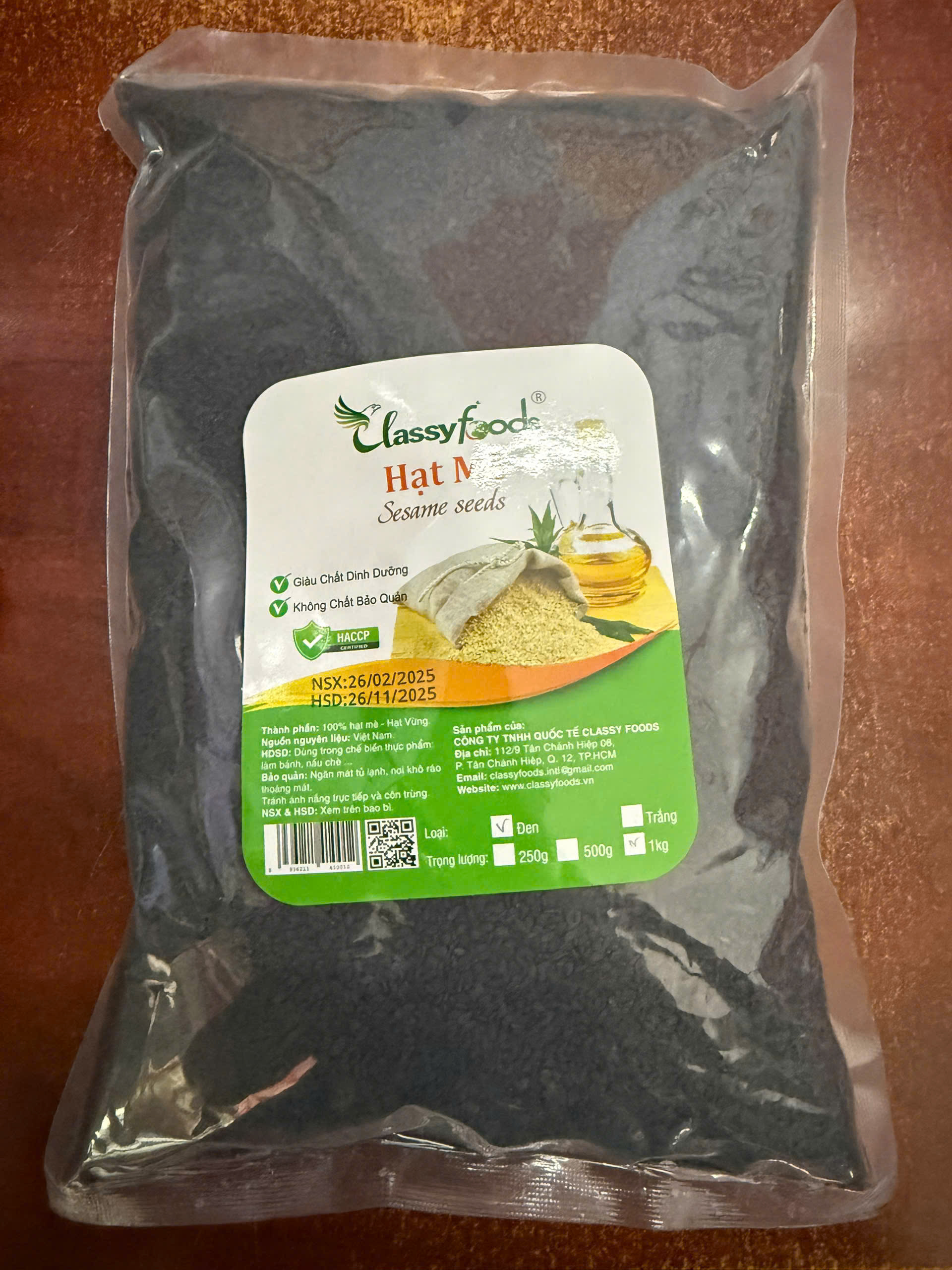 Classy Foods Unroasted Black Sesame Seeds