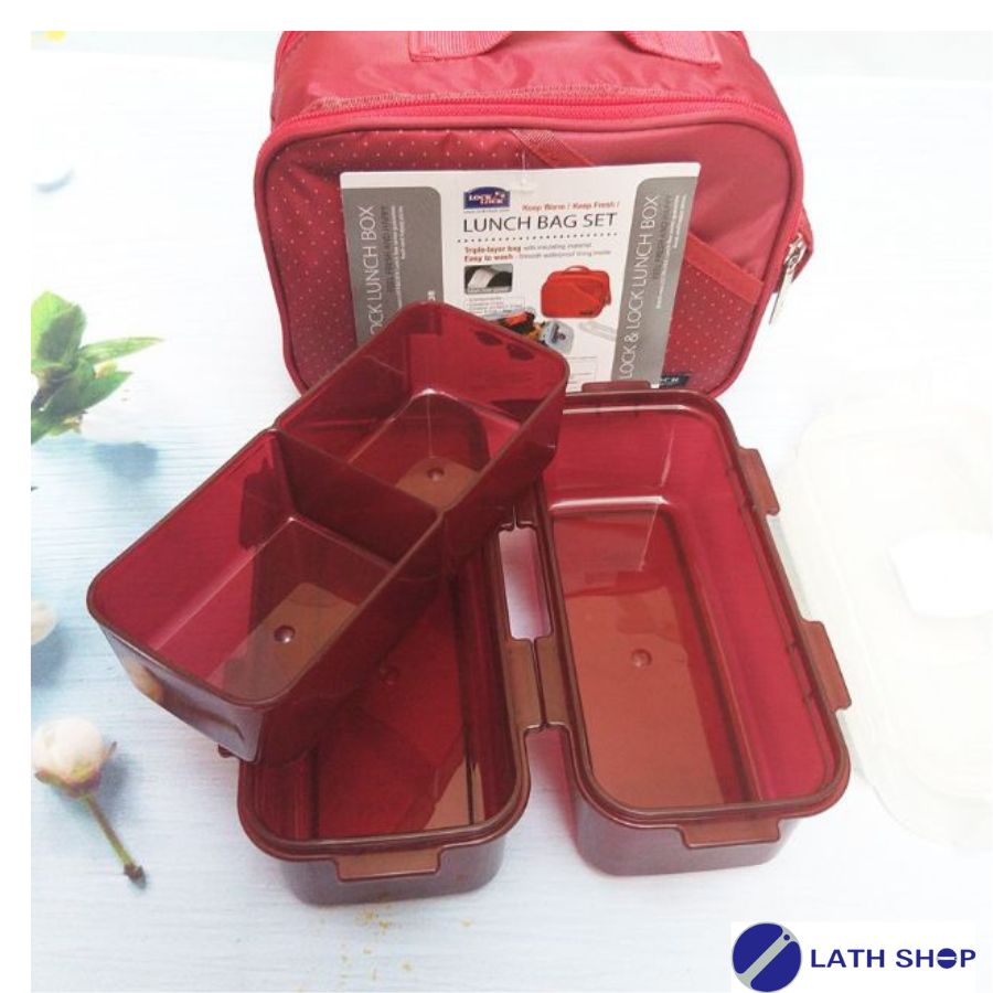 Bộ hộp cơm Lock&Lock HPL762DR -Màu đỏ