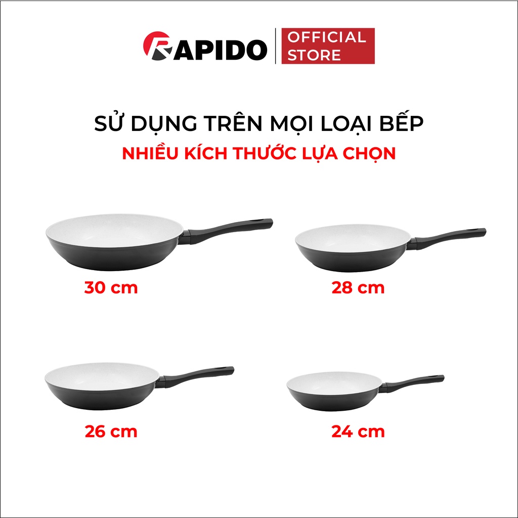 Chảo từ Rapido đáy chấm RP-RD2 size 24-26-28-30cm