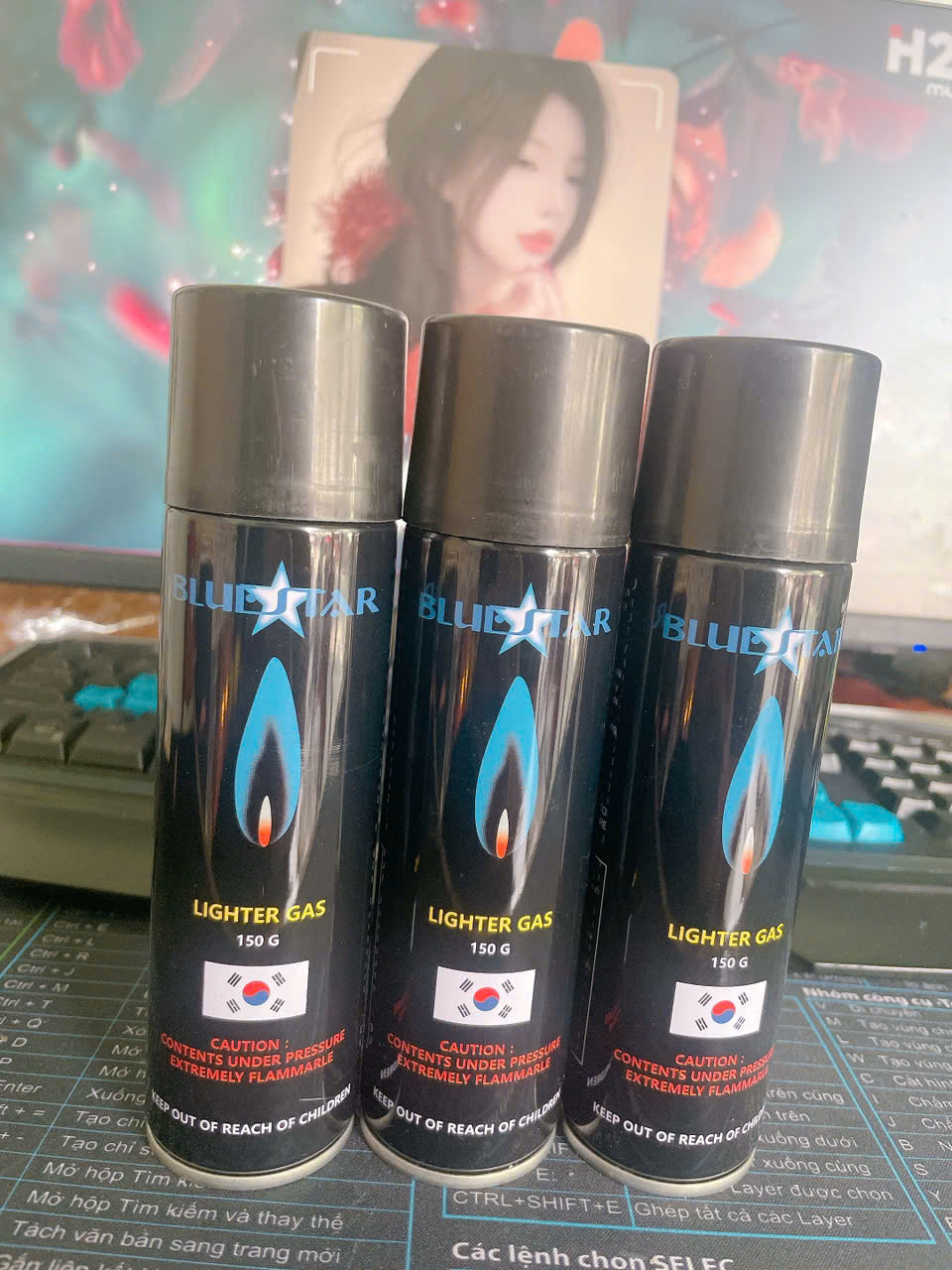 gas đen - gas 150gam bơm bật lửa