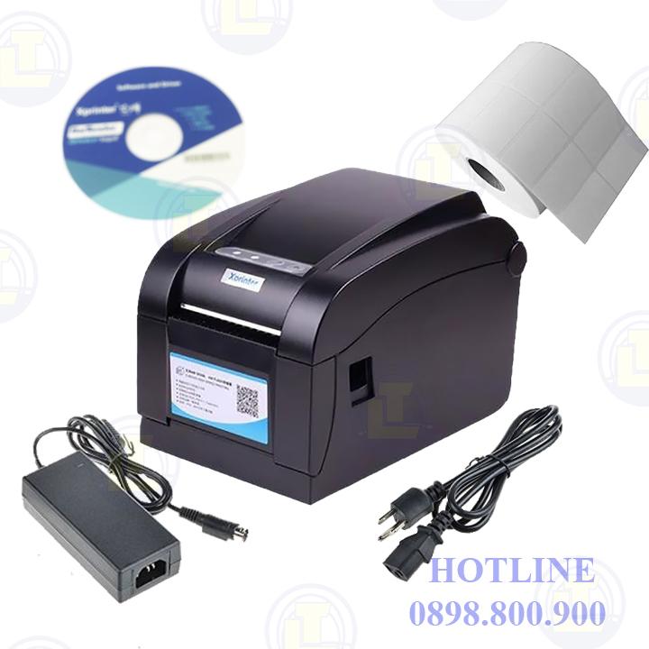 Máy in tem nhiệt trực tiếp XPrinter XP-350B khổ 80mm