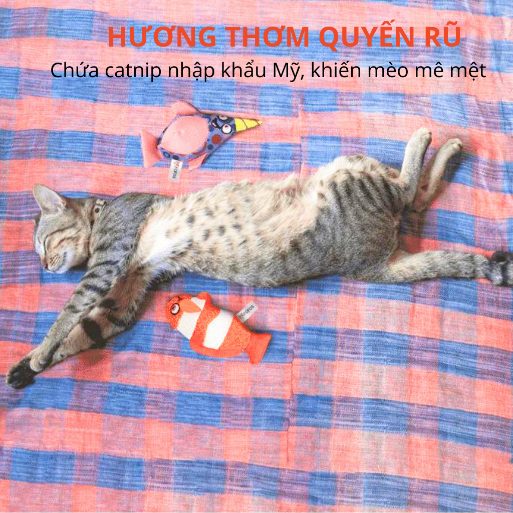 Đồ Chơi Cho Mèo Set 2 Cá Nemo Catnip FOFOS