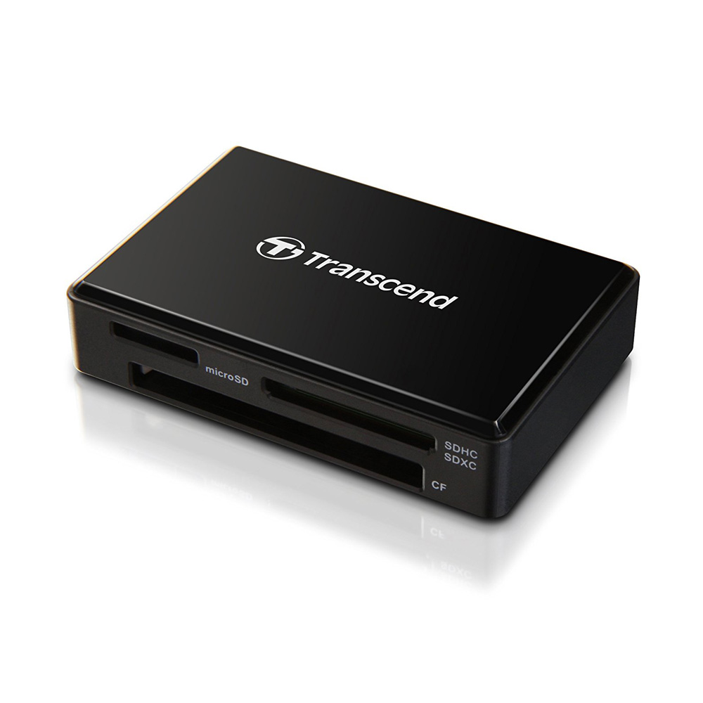 Đầu đọc thẻ 3.1 Transcend RDF8 Multi Card Reader - hỗ trợ 3 khe MicroSD/SD/CF (Đen) - Nhất Tín Computer