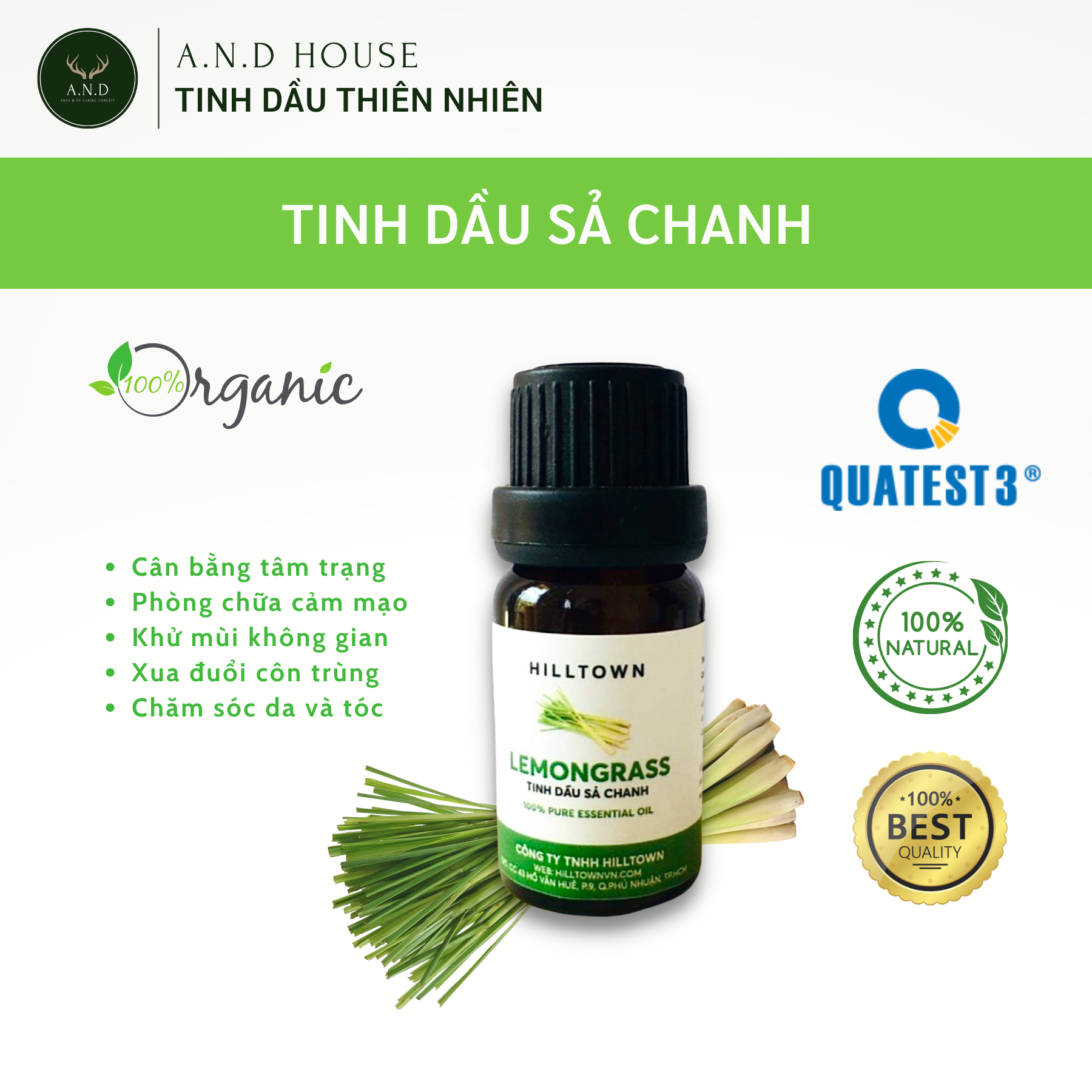 Tinh dầu Sả Chanh Thiên nhiên