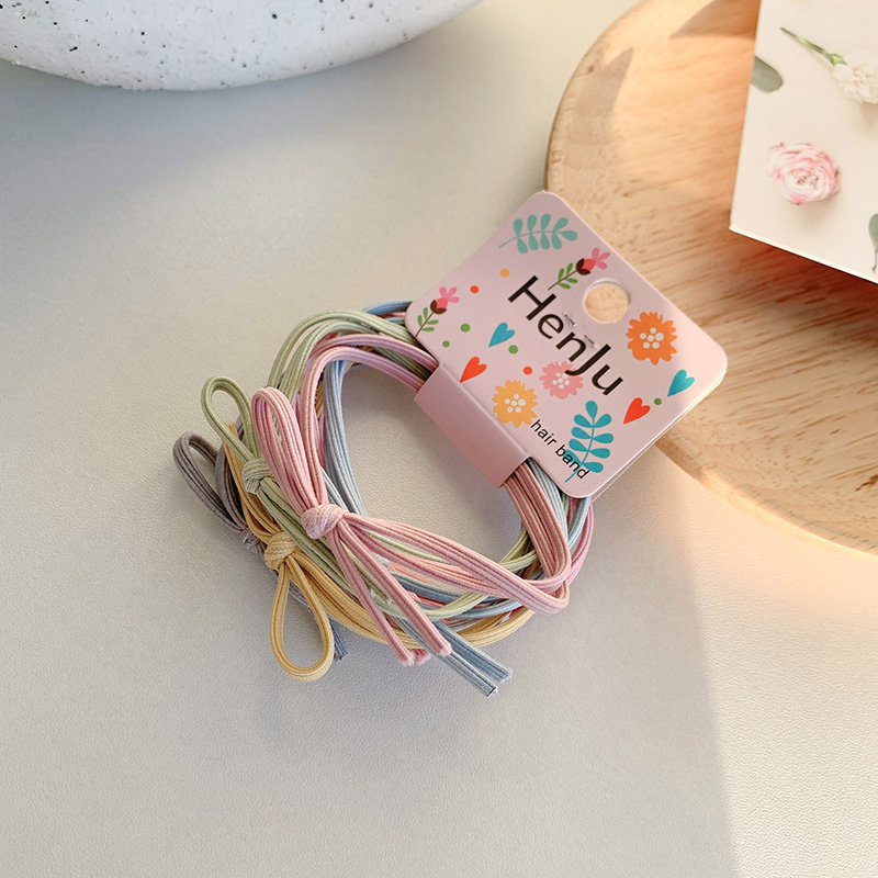 Set 6 Dây Cột Tóc Đính Nơ Xinh Xắn Cho Nữ